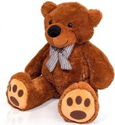Teddybeer "Tommy" Bruin, 140 cm, knuffelbeer, pluche beer, valentijnsdag, cadeau, kado, Valentijn