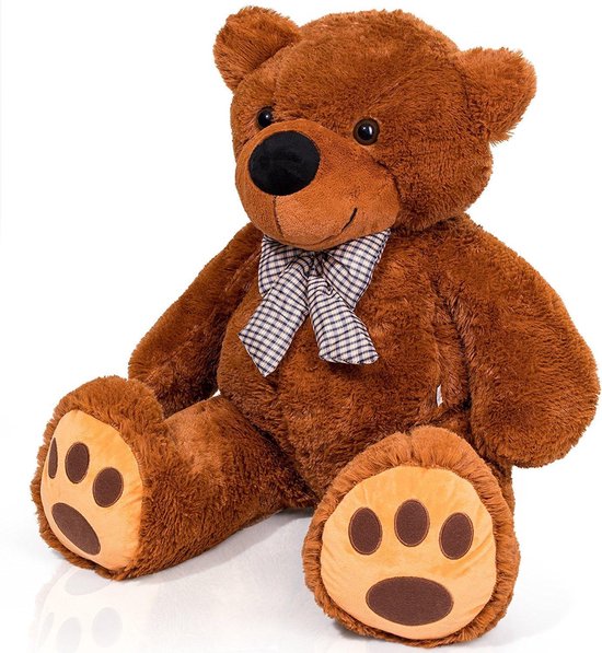 Surrey Vergelijken Baars Teddybeer "Tommy" Bruin, 140 cm, knuffelbeer, pluche beer, valentijnsdag,  cadeau,... | bol.com