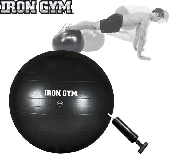 Iron Gym Essential 55cm Trainingsbal Fitnessbal - Swiss Ball - pomp bol.com