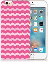 Leuk Hoesje Geschikt voor iPhone 6s Waves Pink
