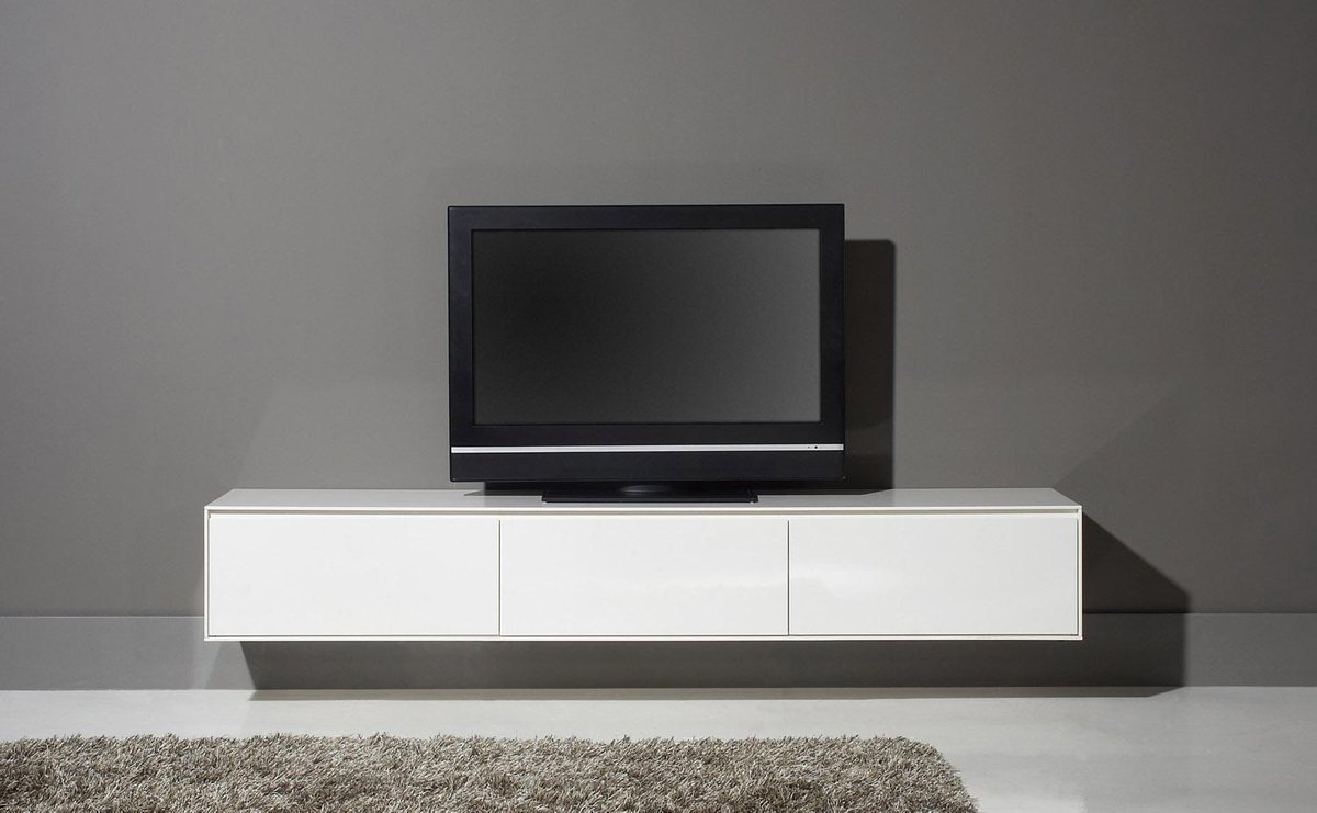 Goossens Tv meubel Vision, tv dressoir 3 kleppen 45 cm diep | bol.com