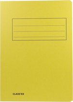 125x Class'ex dossiermap, 3 kleppen 23,7x34,7cm (voor folio), jaune