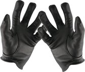Mister B - Handschoenen - Leren Politie Handschoenen - Maat M - Zwart