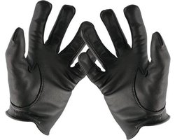 Mister B - Leren Politie Handschoenen - Zwart M