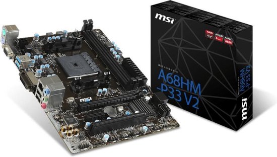 MSI A68HM-P33 V2 moederbord AMD A68H Socket FM2+ micro ATX - MSI