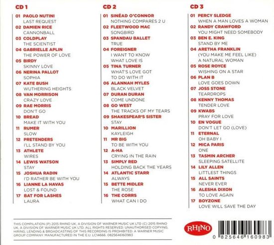 Love Songs The Collection - CD van Various Artists | bol