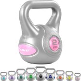 MOVIT® Kettlebell Stylisch - Kunststof - 2 kg - Grijs - Roze