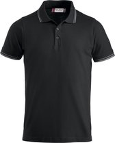 Amarillo polo pique tipping zwart/grijs xxl