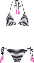 Shiwi bikini triangle simple stripe - black - 36