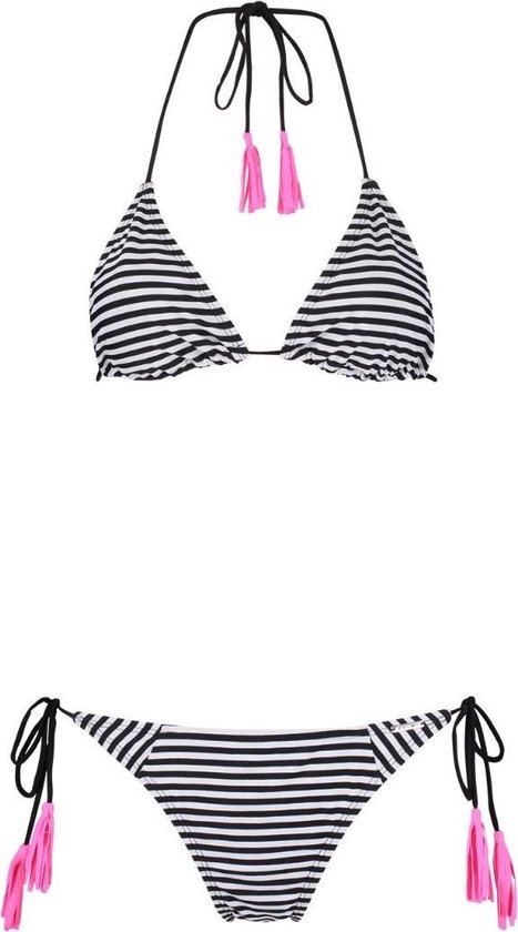 Shiwi bikini triangle simple stripe - black - 36