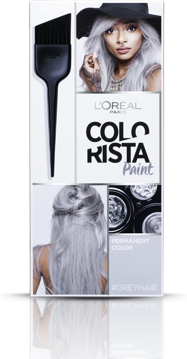emulsie praktijk Rafflesia Arnoldi L'Oréal Paris Colorista Paint - Grey - Permanente Haarkleuring | bol.com