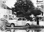 Peugeot 205 1948 a 1960 Metalen wandbord 15 x 20 cm.