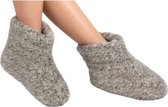Pantoufles / chaussons en laine grise pour femmes / hommes 42