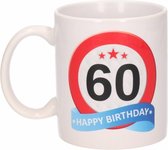 Verjaardag 60 jaar verkeersbord mok / beker