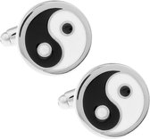 Amanto Manchetknopen Aslan - Heren - 316L Staal - Yin-Yang - ∅16mm