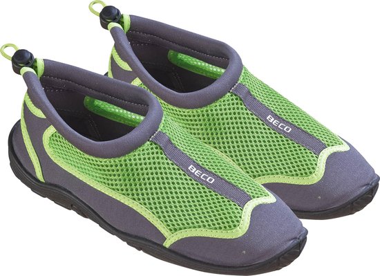 Chaussures aquatiques BECO - résille - gris / vert - taille 40