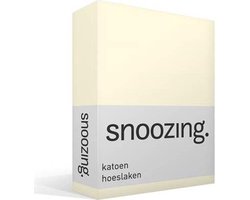 Snoozing - Katoen - Hoeslaken - Tweeperoons - 120x220 cm - Ivoor