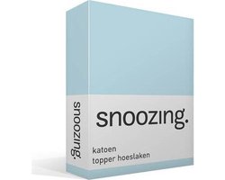 Snoozing - Katoen - Topper - Hoeslaken - Tweepersoons - 120x220 cm - Hemel
