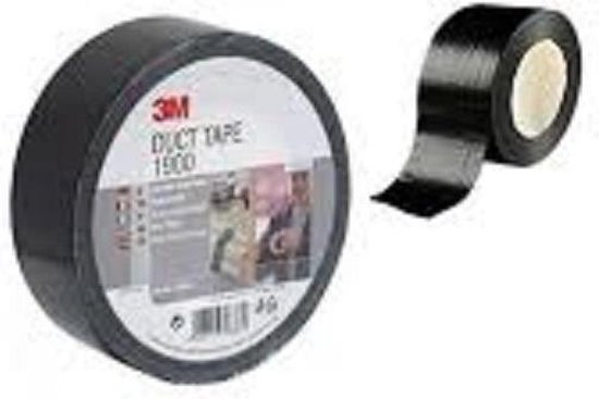 3M 1900 - Duct tape - 50 mm x 50 m - Zwart x 5stuks