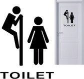 Leuke sticker voor aanduiding van wc of toilet