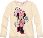 Minnie Mouse Meisjesshirt - Offwhite - Maat 128