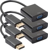 DisplayPort Male naar VGA Female kabel - 20cm - set van 3 stuks