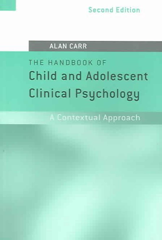 Handbook Of Child And Adolescent Clinical Psychology - cover