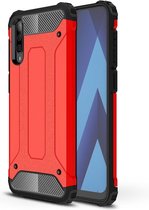 Armor Hybrid Back Cover - Samsung Galaxy A70 Hoesje - Rood