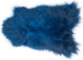 Schapenvacht - blauw - langhaar - IJslandse schapenvacht - gekleurd.