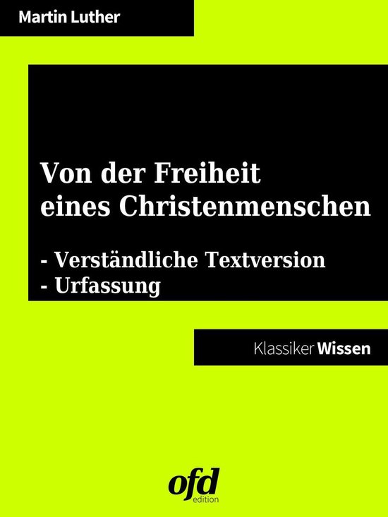 Von der Freiheit eines Christenmenschen - cover