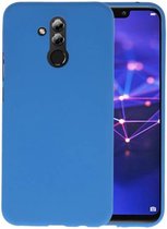 Bestcases Color Telefoonhoesje - Backcover Hoesje - Siliconen Case Back Cover voor Huawei Mate 20 Lite -Navy