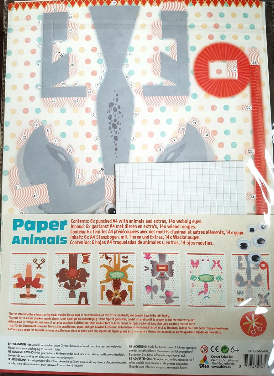 DecoTime - Paper Animals - Knutselpakket - Circus - Knutselen - Dieren
