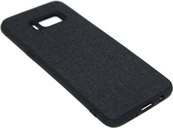 Stoffen hoesje zwart Geschikt voor Samsung Galaxy S8