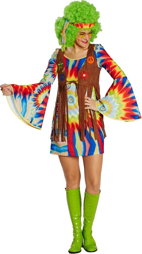 Rubie's Verkleedkostuum Hippie Unisex Multicolor Maat 36