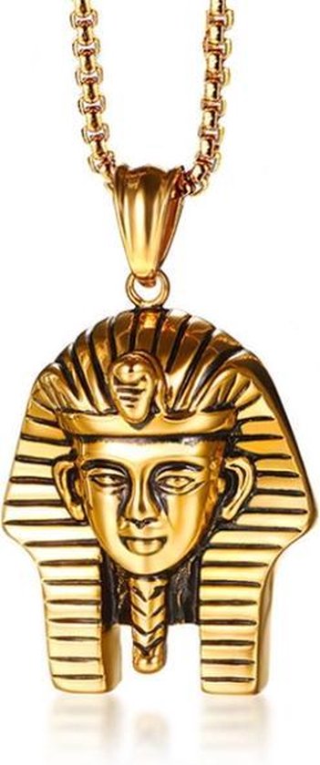 Collier pour homme - Pendentif chaîne - Égyptien - Pharaon - Mendes - Acier  inoxydable... | bol.com