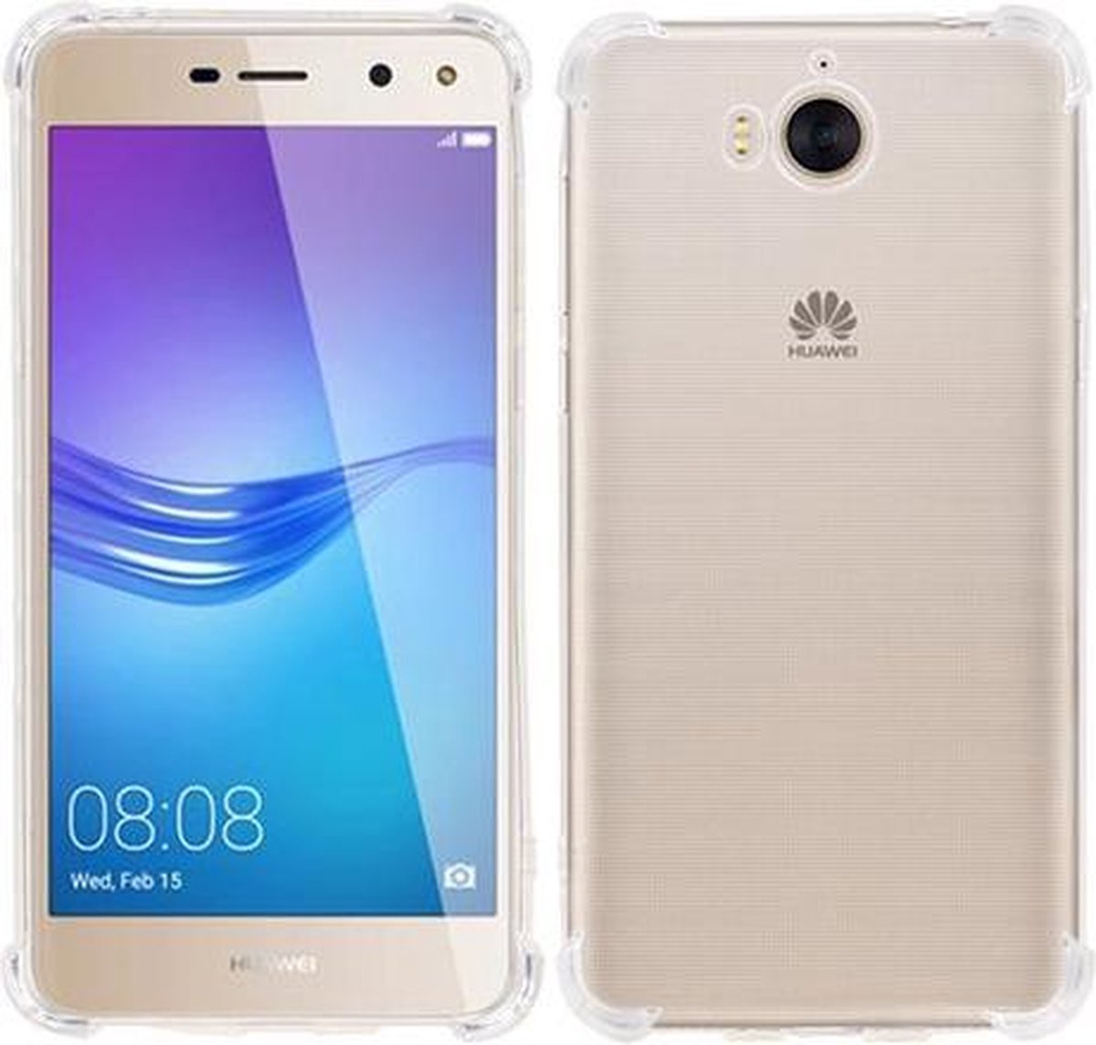 BestCases.nl Huawei Y5 2017 / Y5 III TPU Schokbestendig bumper case Hoesje