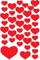 Hartjes stickers 120 stuks - Valentijn stickertjes hartjes 120 stuks