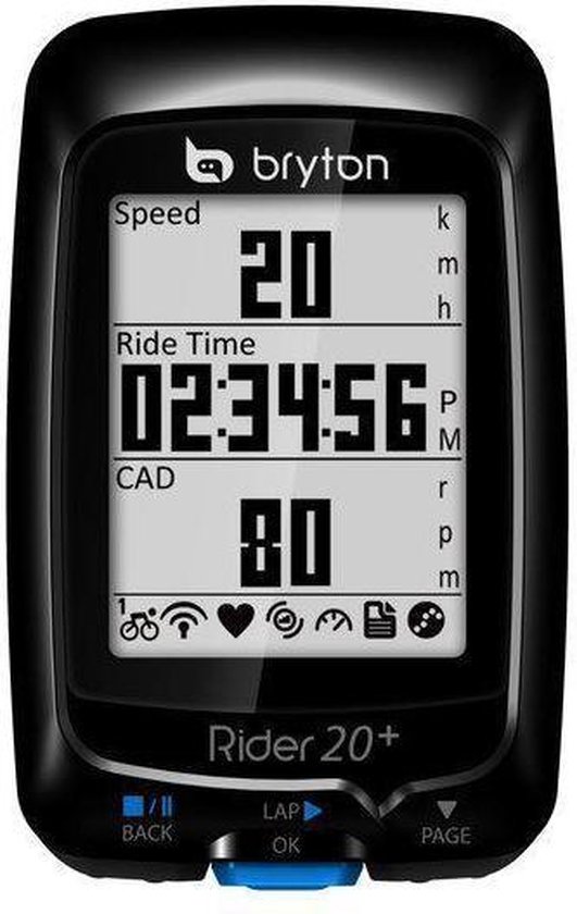 Bryton Rider 20+ GPS - Fietscomputer / Hartslagmeter - Zwart | bol.