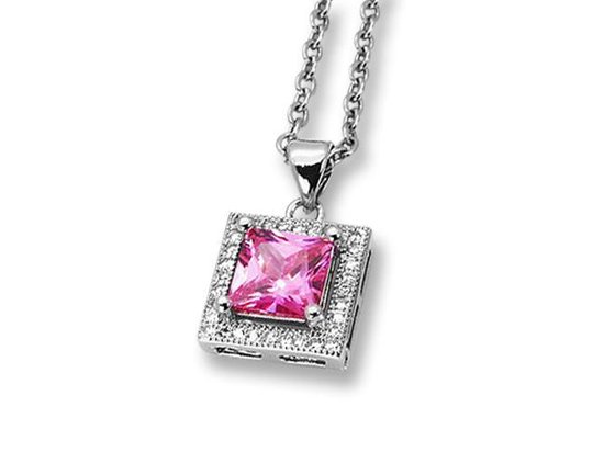 Amanto Ketting Danko Pink - 316L Staal - 15x13mm - 49cm