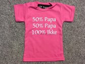 Kinder shirt met opdruk roze 100% ikke maat 68