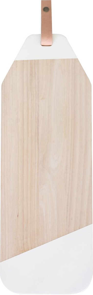 Tapasplank Limbo - Rubberhout met Leer - Wit - TAK Design