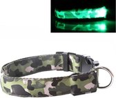 LED Halsband Camo GROEN maat XL