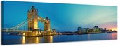 Tower Bridge - Canvas Schilderij Panorama 158 x 46 cm