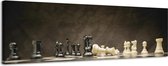 Schaken - Canvas Schilderij Panorama 158 x 46 cm