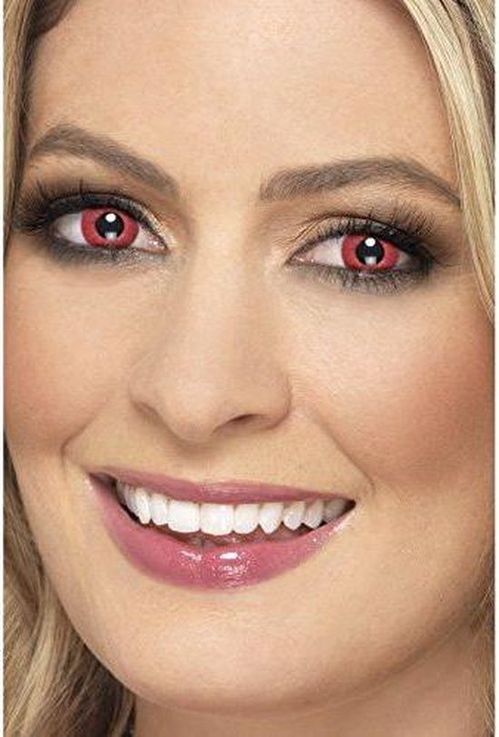 Halloween lenzen 'Red Electro' - 1 set kleurlenzen welke rode ogen geven |  bol.com