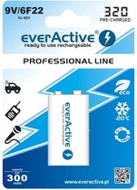 9V 6F22 320mAh Rechargeables everActive Professional