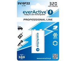 9V 6F22 320mAh Rechargeables everActive Professional
