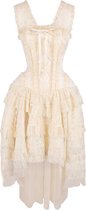 Attitude Corsets Korte trouwjurk -L- Victorian corset dress Gothic, vampire, victoriaans Creme