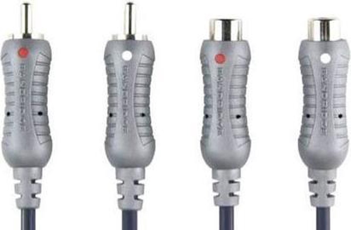 Bandridge AL432 audio kabel 3 m 2 x RCA Zwart, Grijs
