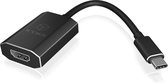 ICY BOX IB-AD534-C tussenstuk voor kabels USB C HDMI Zwart